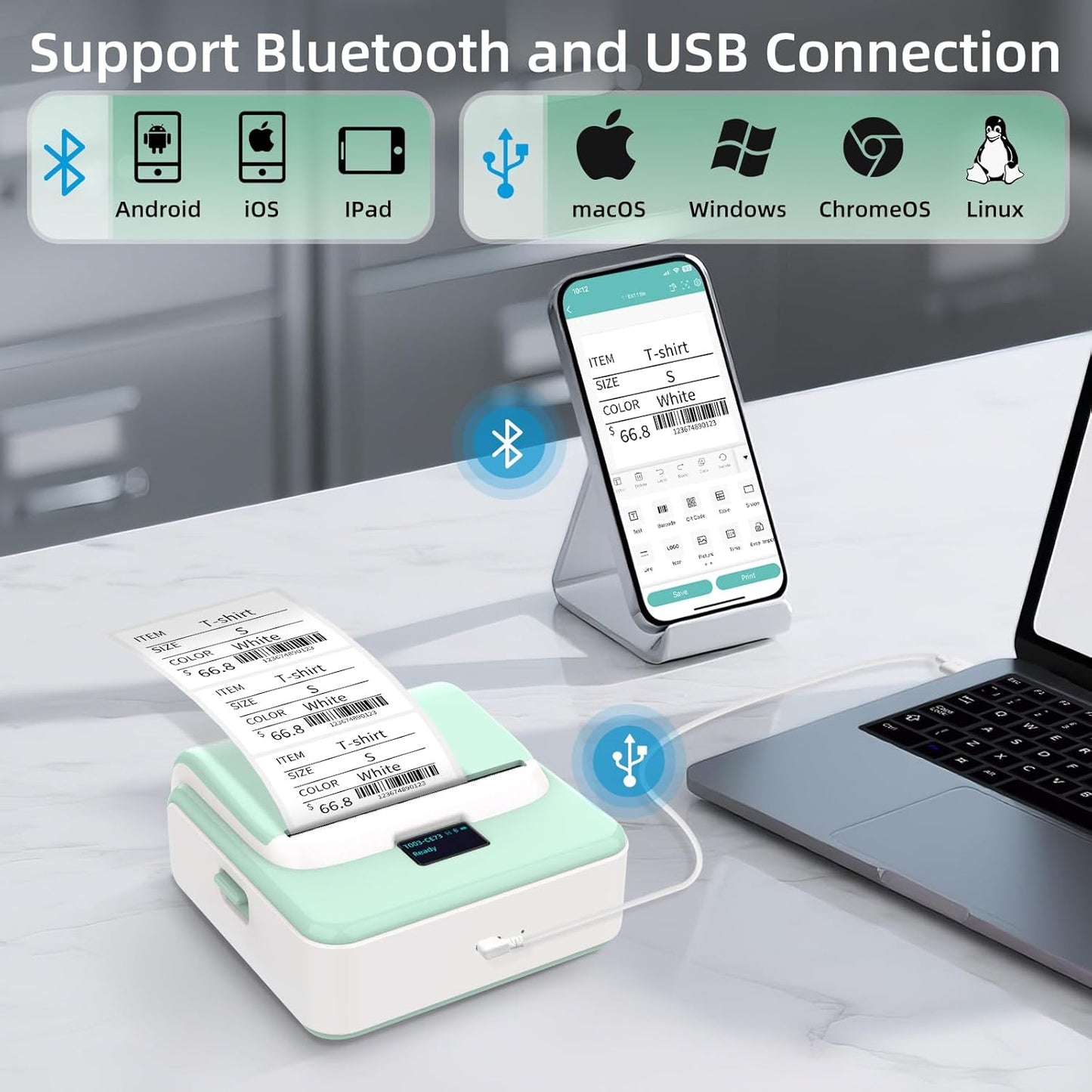 imprimante Thermique etiqueteuse Autocollantes